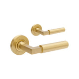 Zanda Zurich Fluted Door Handles - Satin Brass