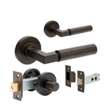 Zanda Zurich Fluted Door Handles - Graphite Nickel