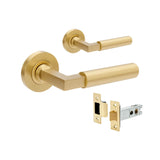 Zanda Zurich Fluted Door Handles - Satin Brass