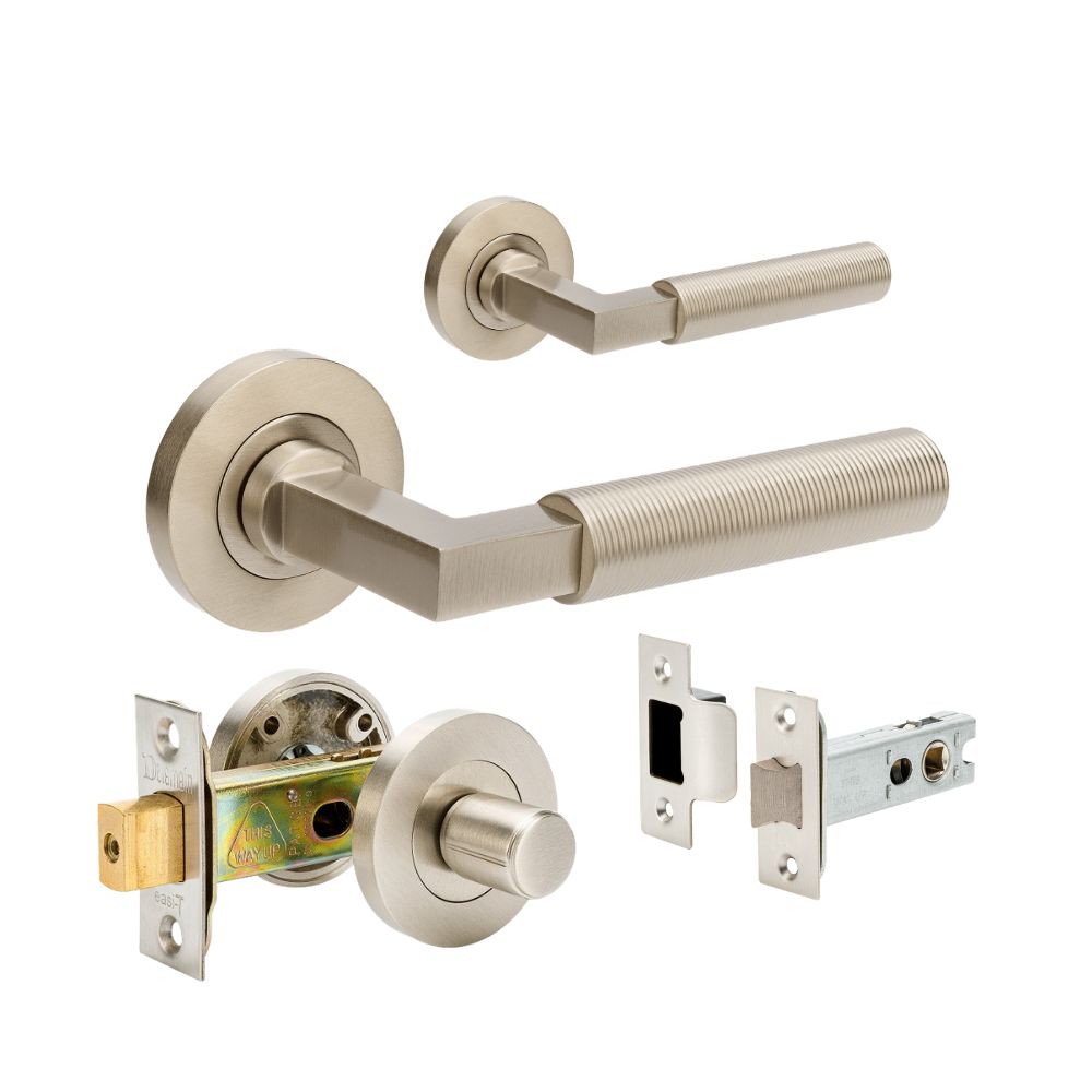 Zanda Zurich Fluted Door Handles - Brushed Nickel