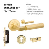 Zanda Zurich - Satin Brass