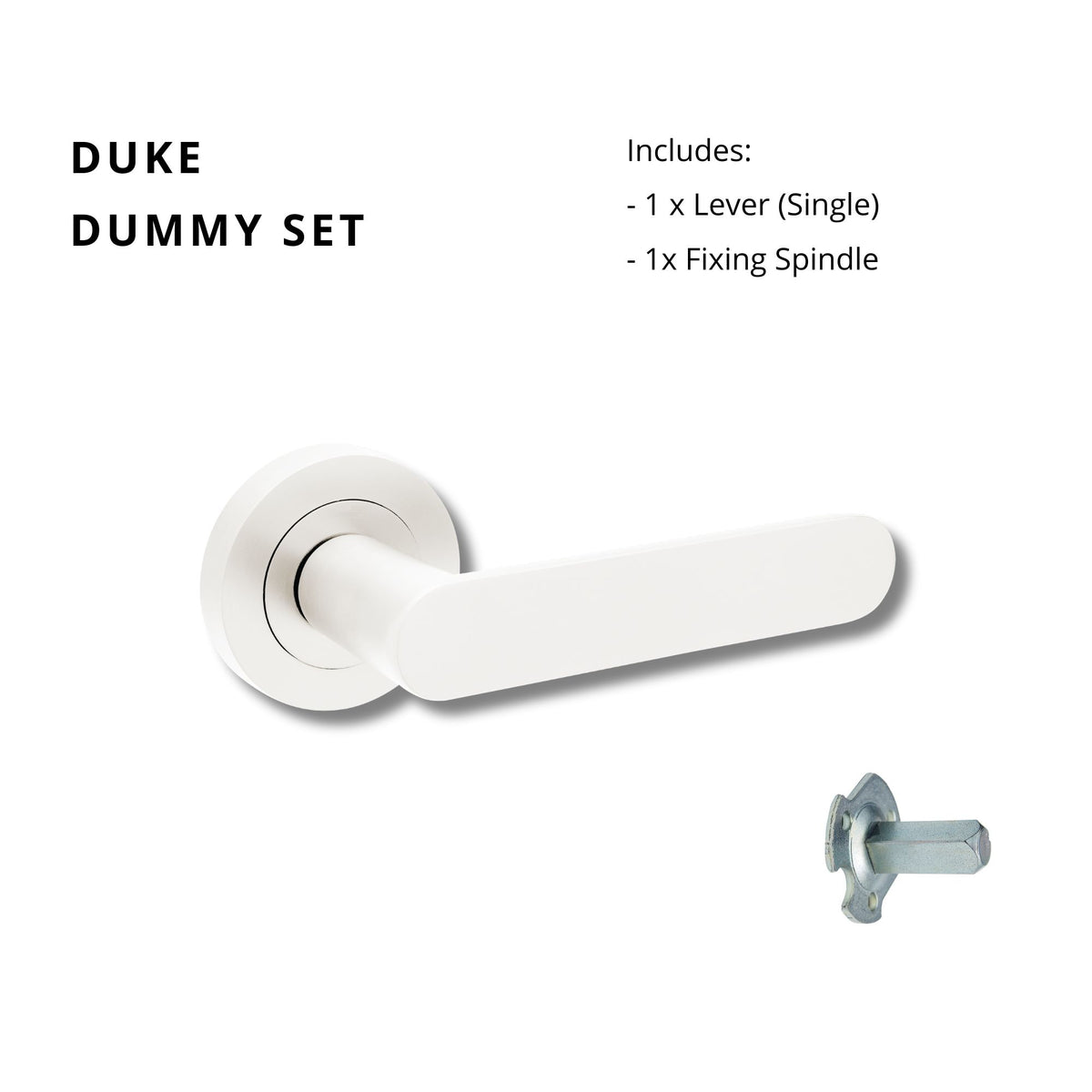 Zanda Duke - Matt White Door Handles - Matt White
