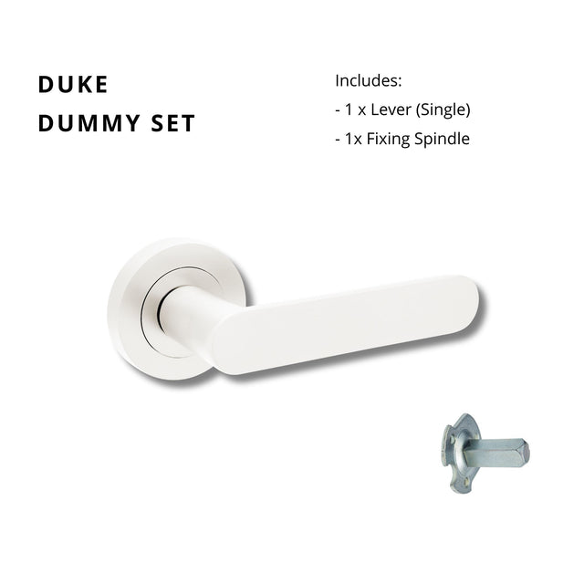Zanda Duke - Matt White Door Handles - Matt White