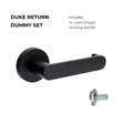 Zanda Duke Return Door Handles - Matt Black