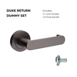 Zanda Duke Return Door Handles - Graphite Nickel