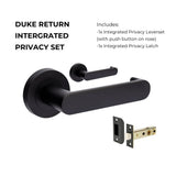 Zanda Duke Return Door Handles - Matt Black