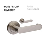 Zanda Duke Return Door Handles - Brushed Nickel