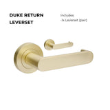 Zanda Duke Return Door Handles - Satin Brass