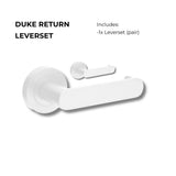 Zanda Duke Return Door Handles - Matt White