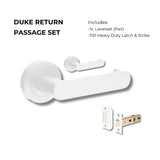 Zanda Duke Return Door Handles - Matt White
