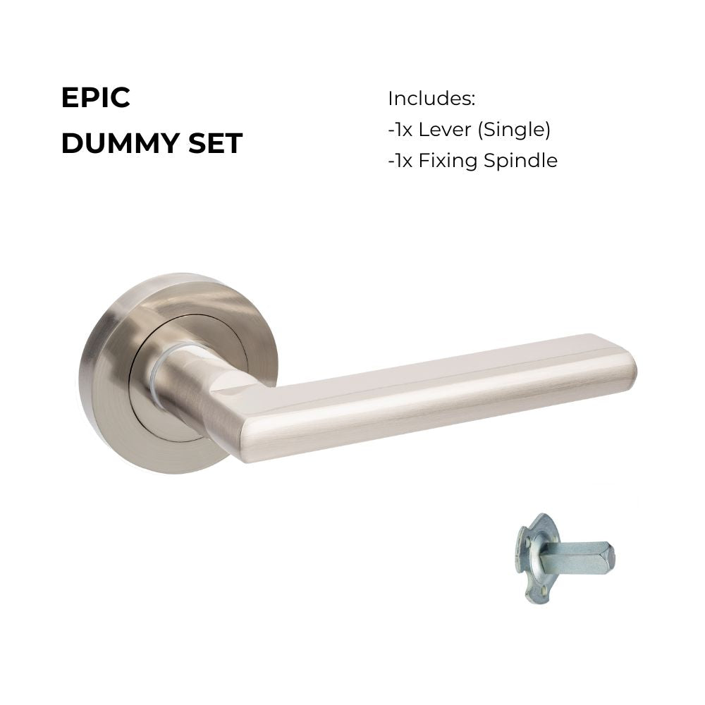 Zanda Epic - Brushed Nickel Door Handles - Brushed Nickel