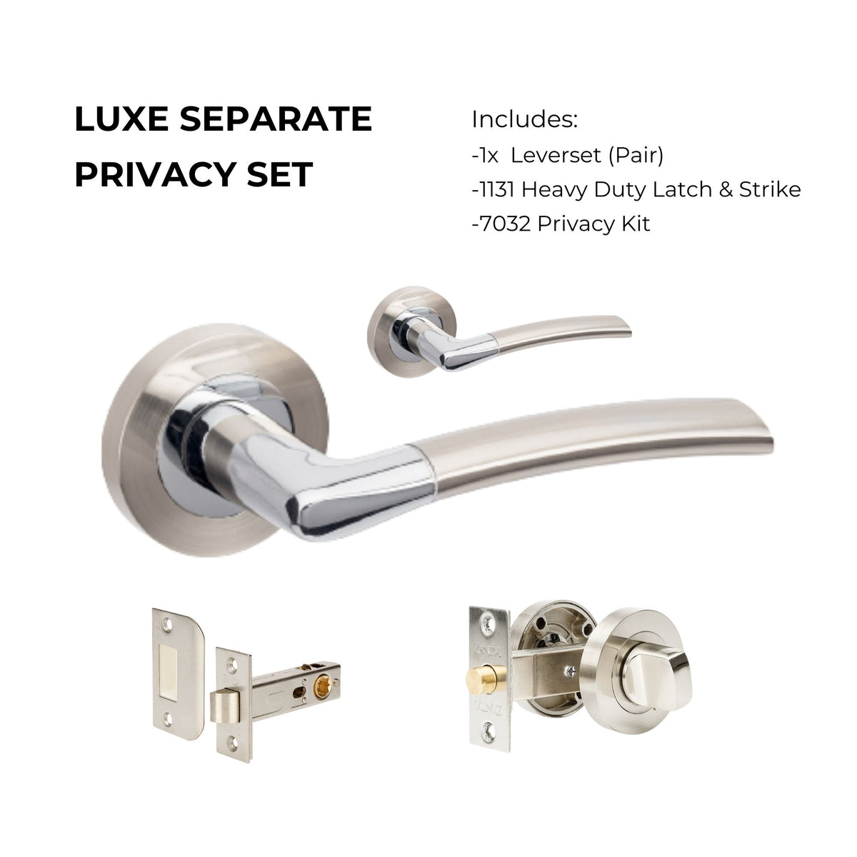 Zanda Luxe - Brushed Nickel / Chrome Plate