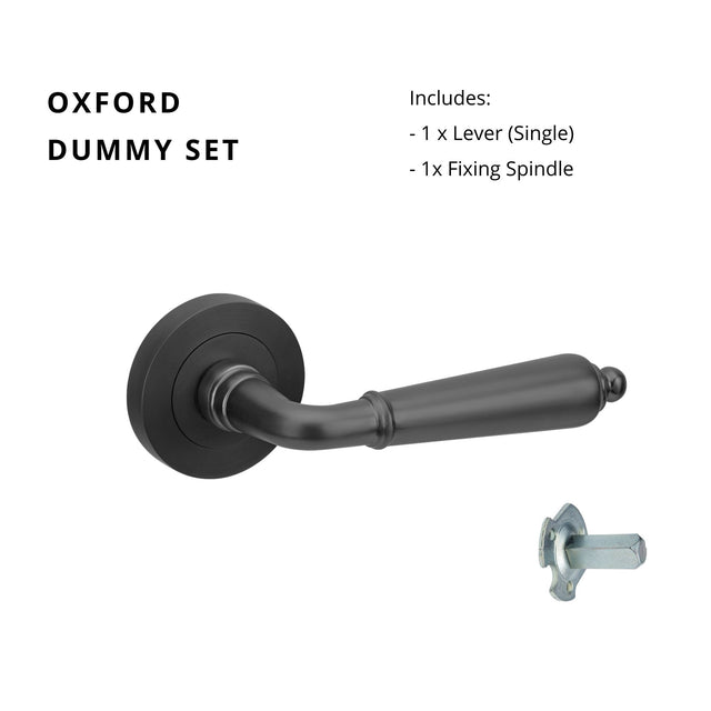 Zanda Oxford - Matt Black Door Handles - Matt Black