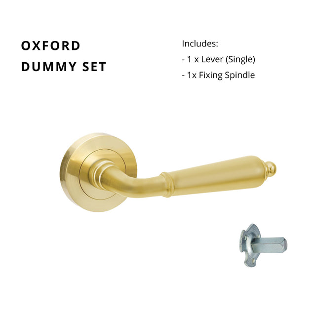 Zanda Oxford - Satin Brass Door Handles - Satin Brass