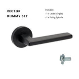 Zanda Vector - Matt Black Door Handles - Matt Black