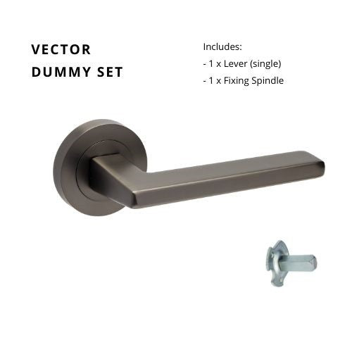 Zanda Vector - Graphite Nickel Door Handles - Graphite Nickel