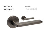 Zanda Vector - Graphite Nickel Door Handles - Graphite Nickel