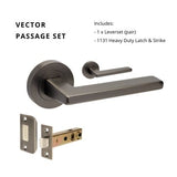 Zanda Vector - Graphite Nickel Door Handles - Graphite Nickel