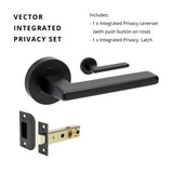 Zanda Vector - Matt Black Door Handles - Matt Black