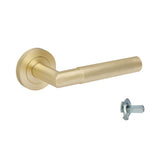 Zanda Vertex Door Handles - Satin Brass