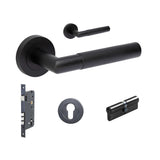 Zanda Vertex Door Handles - Matt Black