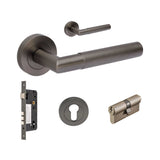 Zanda Vertex Door Handles - Graphite Nickel