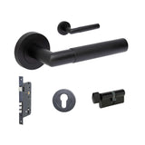 Zanda Vertex Door Handles - Matt Black