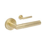 Zanda Vertex Door Handles - Satin Brass