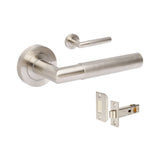 Zanda Vertex Door Handles - Brushed Nickel