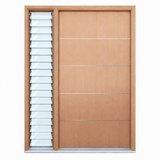 AH- 2040 door with one glass louvre sidelight on the left, redone