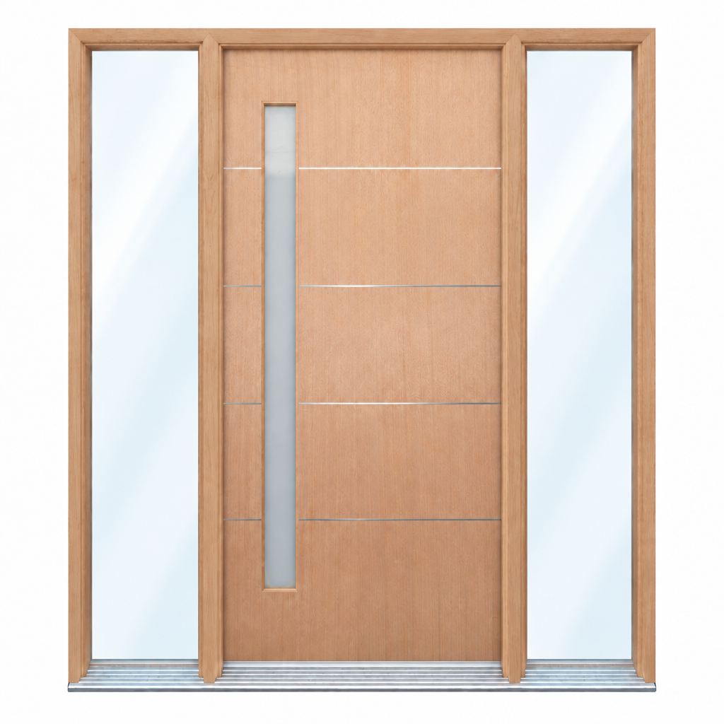 AHG door with glass sidelights both sides