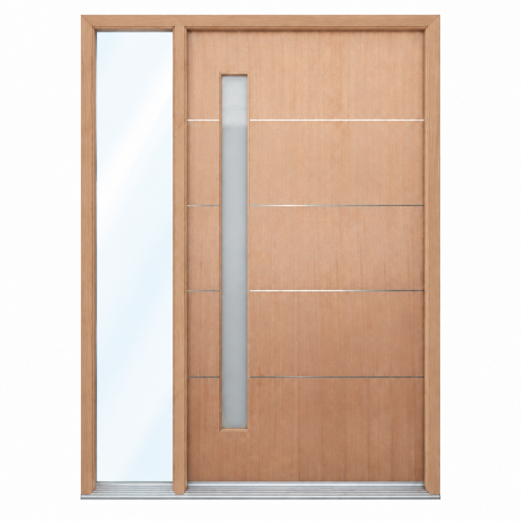 AHG door with one glass sidelight on the left