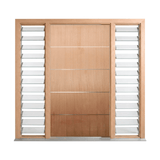 Aluminium Inlay Timber Door 2040mm – Pre-Hung
