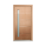 Aluminium Inlay Vertical Glass Timber Door 2340mm – Supplied & Installed