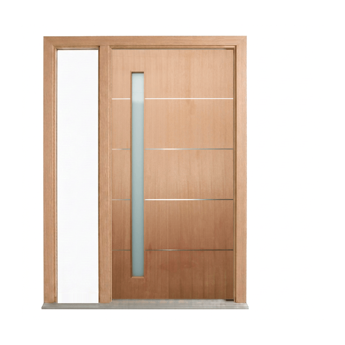 Aluminium Inlay Vertical Glass Timber Door 2340mm – Supplied & Installed