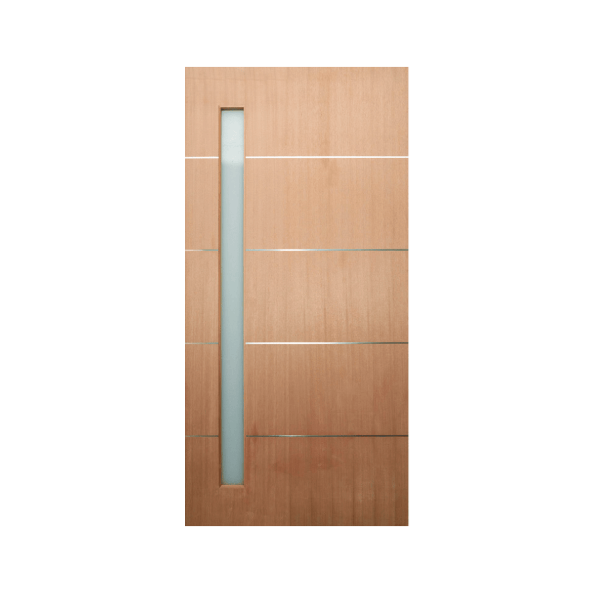 Aluminium Inlay Vertical Glass Timber Door 2340mm – Supplied & Installed