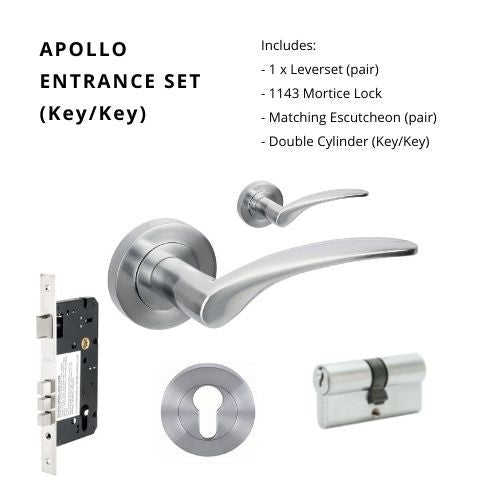 APOLLO - Satin Chrome - Just Doors QLD
