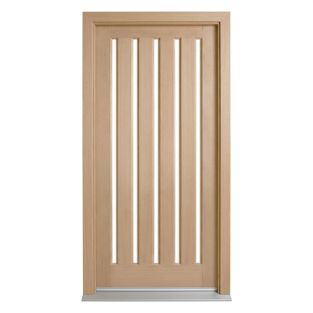 Corinthian Blonde Oak AWO 5VG - Supply and fit new door and frame - configuration illustration