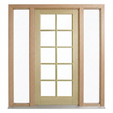 Corinthian Blonde Oak AWO 40 - New frame - 2 fixed sidelights - configuration illustration
