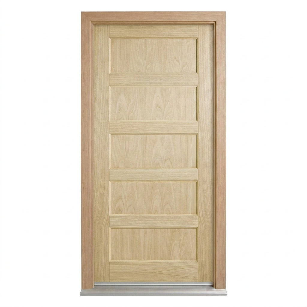Corinthian Blonde Oak AWO 5 - New door and frame - configuration illustration