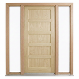 Corinthian Blonde Oak AWO 5 - New frame - 2 fixed sidelights - configuration illustration