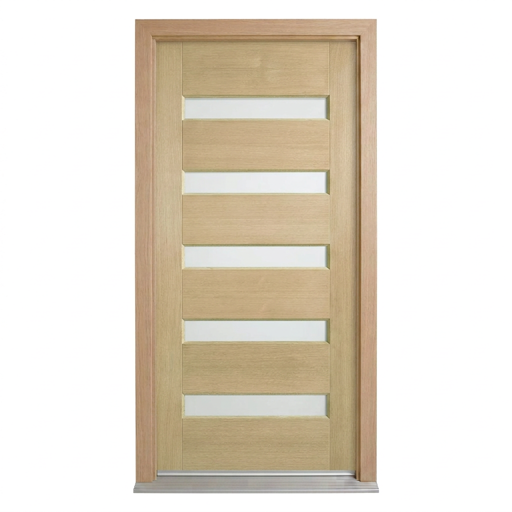 Corinthian Blonde Oak AWO 52G - New door and frame - configuration illustration