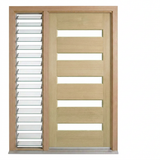 Corinthian Blonde Oak AWO 52G - New frame - 1 louvre - configuration illustration