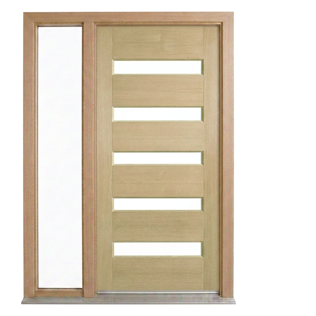 Corinthian Blonde Oak AWO 52G - New frame - 1 fixed sidelight - configuration illustration