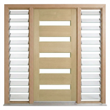 Corinthian Blonde Oak AWO 52G - New frame - 2 louvres - configuration illustration