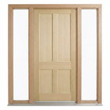 Corinthian Blonde Oak AWO 7 - New frame - 2 fixed sidelights - configuration illustration
