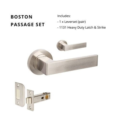 Boston Bushed Nickel - Just Doors QLD