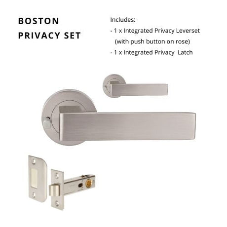 Boston Bushed Nickel - Just Doors QLD