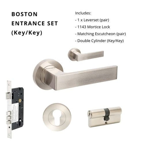 Boston Bushed Nickel - Just Doors QLD