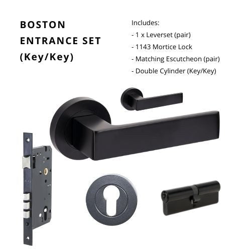 Boston Matt Black - Just Doors QLD